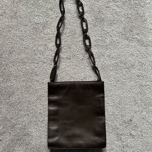 Gucci Tom Ford Dark Brown Shoulder Bag with Chunky Chain Strap